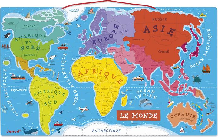 Actual product image Janod World map (92 pieces)
