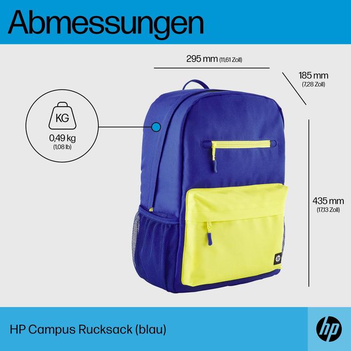 Actual product image HP Campus Blue Backpack (P) (17 l)