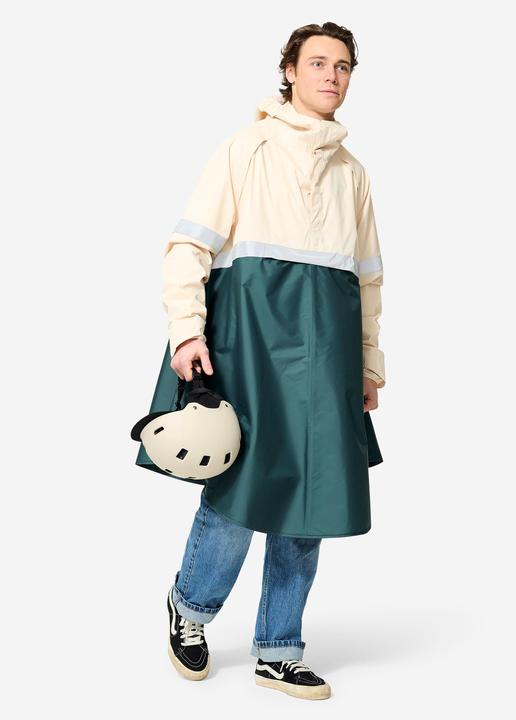 Produktbild Btwin Fahrrad Regenponcho City 540 Sichtbarkeit bei Nacht khaki/beige (XXL)