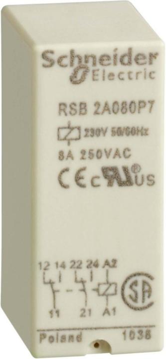 Actual product image Schneider Electric Zelio RSB Interface Relay 230 Vac, 8 A
