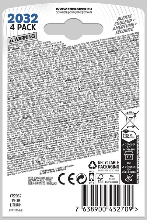 Produktbild Energizer Ultimate Lithium (4 Stk., CR2032, 235 mAh)