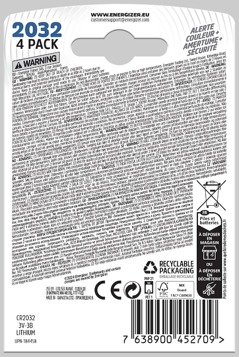 Produktbild Energizer Ultimate Lithium (4 Stk., CR2032, 235 mAh)