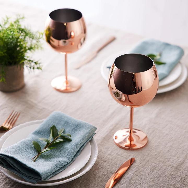 Produktbild Oak & Steel Edelstahl Gin Gläser Rosegold 4er Set (7 dl, 4 x, Gin Gläser)