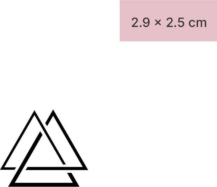 Actual product image minink Temporary tattoo - Triangles