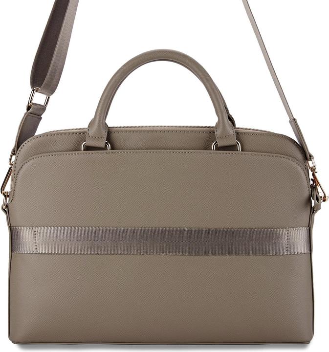 Guess PU Grained Triangle Logo Computer Bag 15/16 - brown (15")