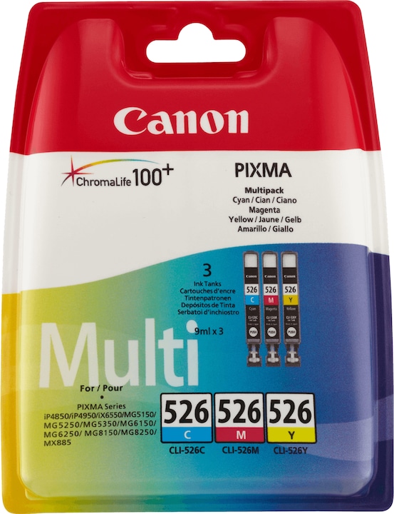 Actual product image Canon Cli-526 (M, Y, C)
