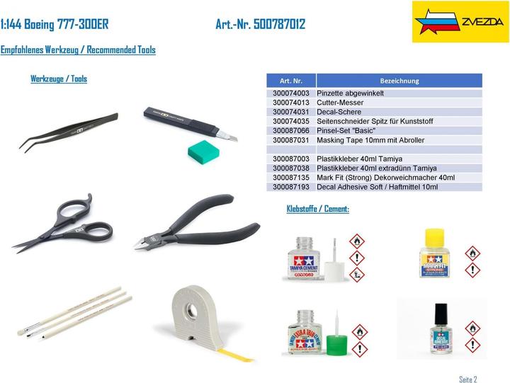 Actual product image Tamiya 1:144 Boeing 777-300ER