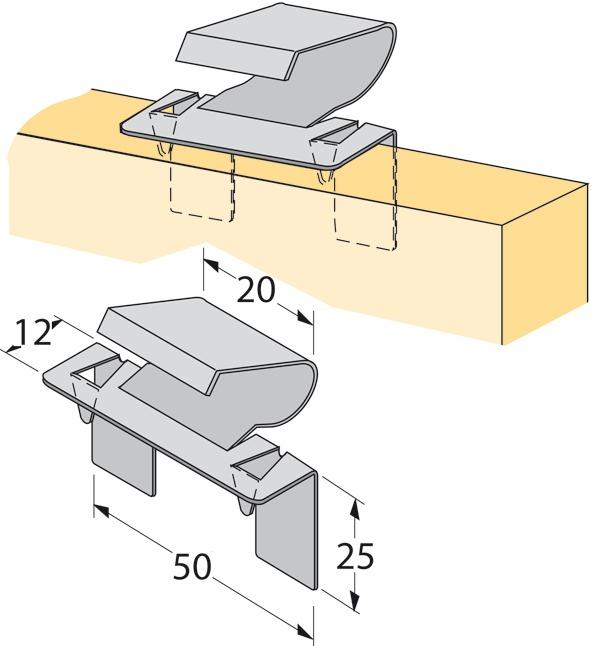 Produktbild Hettich Turbo-Clip Sockelblendenhalter (Universalgleiter, 1 Stk.)