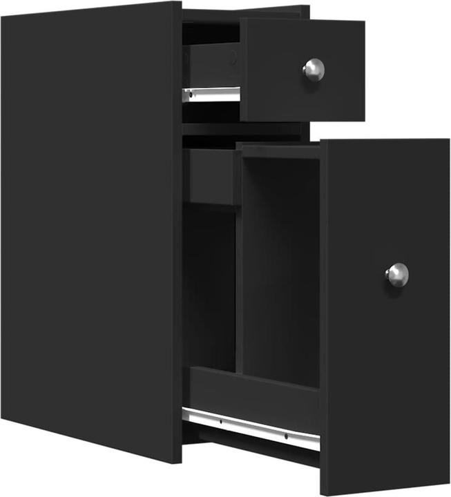 Actual product image vidaXL Narrow bathroom cabinet with castors (21.5 x 50 x 60 cm)