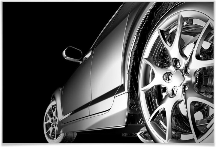 Actual product image Trenddeko Rolling in Chrome (75 x 50 cm)