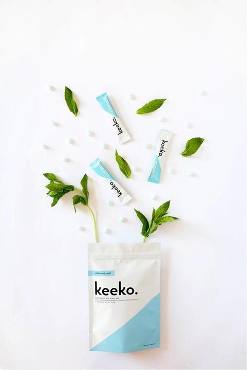 Actual product image Keeko. Morning Mint Mouth Pulling Sachets