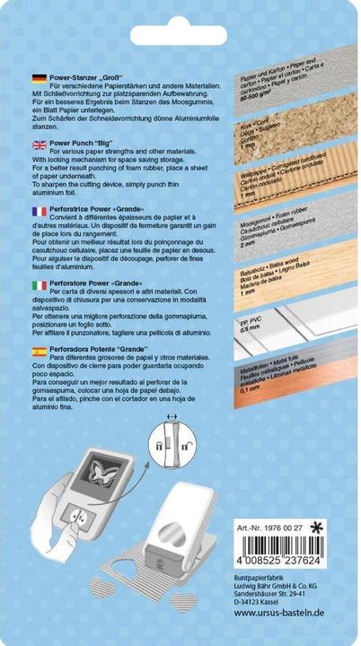 Actual product image Ursus Motif punch snowflake large