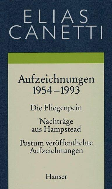 Produktbild Werke 5. Aufzeichnungen 1954-1993 (Deutsch, Elias Canetti, 2004)