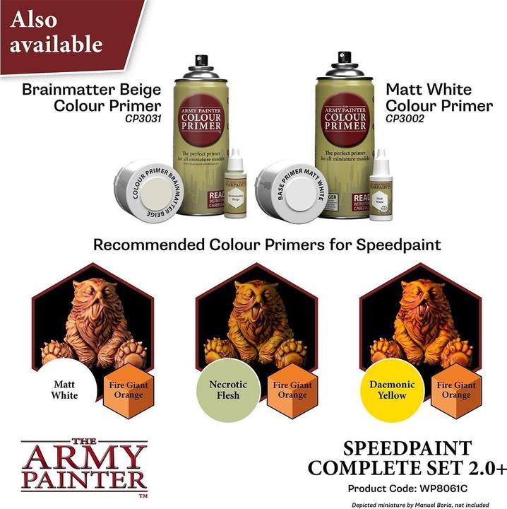 Actual product image The Army Painter Speedpaint Complete Set 2.0 (Pink, Red, Bronze, Silver, Blue, Brown, Black, Yellow, Gold, Violet, Substance: Liquid, Grey, Green, 1620 ml)