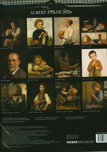 Produktbild Kalender Albert Anker 2026 (Harter Einband, Deutsch)