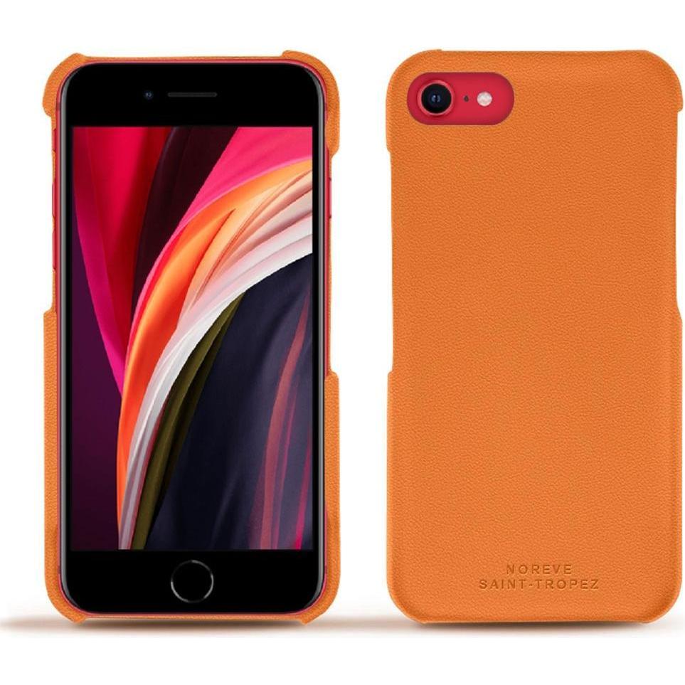 Noreve Lederschutzhülle (Apple iPhone SE (3rd Gen), Apple iPhone SE (2nd Gen)), Smartphone Hülle, Orange