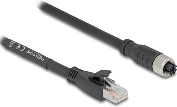 Image du produit Delock Câble M12 X-codé 8 broches femelle vers RJ45 mâle Cat. (S/FTP, CAT5e, 10 m)