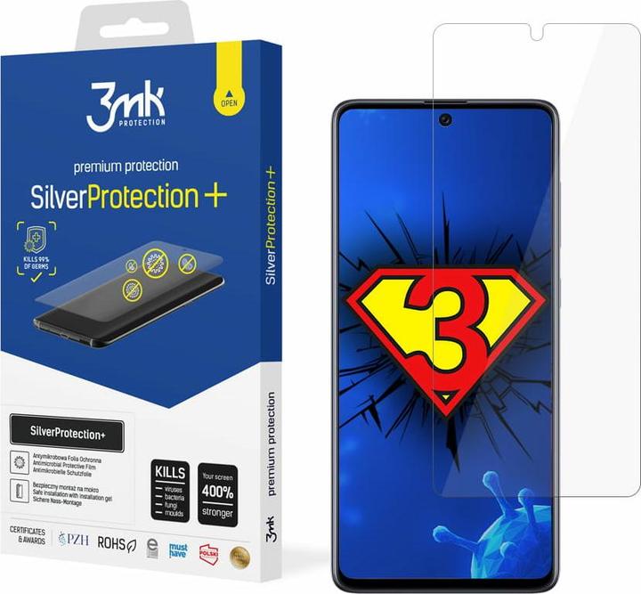 Produktbild 3MK Sidabrinis Protect+ Sam A715 A71 Folia Antimikrobowa montowana na mokro (1 Stk., Samsung Galaxy A71)