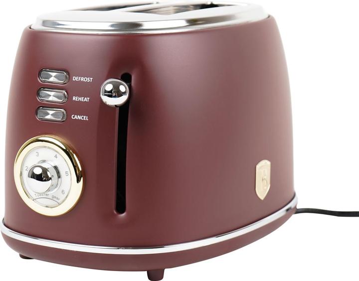 Actual product image BerlingerHaus Toaster with 6 toasting levels, bordeaux