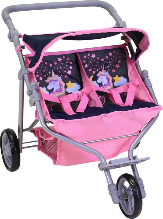 Image du produit Knorrtoys Poussette pour poupées jumelles Duo - "Magic Unicorn