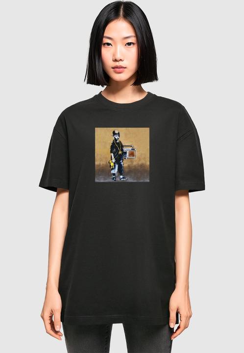 Produktbild Merchcode Ladies Brandalised - Boy With Teddy Picture Oversized Boyfriend Tee - 189223 (M)