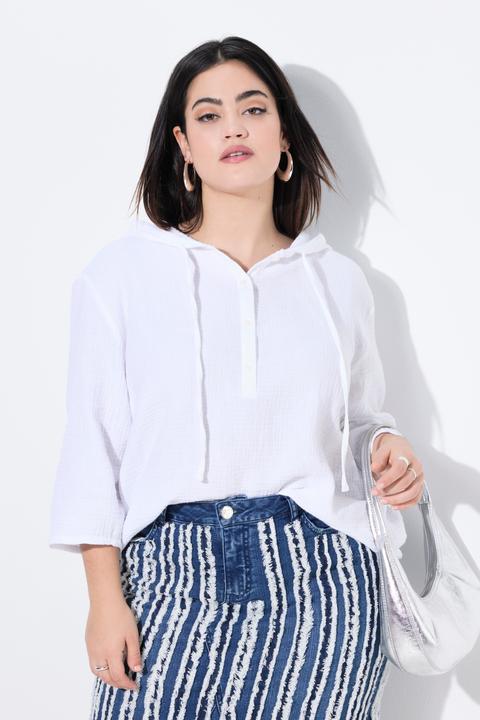 Produktbild Angel of Style Bluse, A-Linie, Musselin, Kapuze (46)