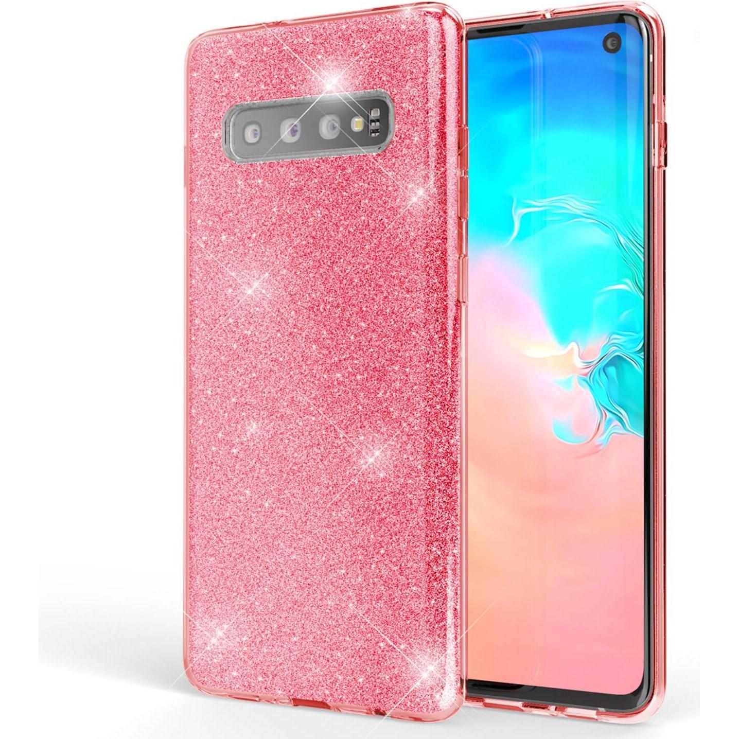 Nalia Glitzer Hülle (Samsung Galaxy S10+), Smartphone Hülle, Pink