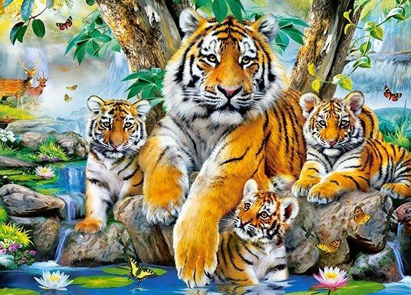 Actual product image Castorland Tigers by the Stream, Puzzle 120 pieces (120 pieces)