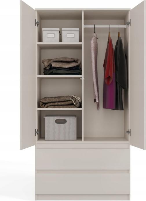 Produktbild Topeshop Duża szafa z półkami, Malwa, 90x50x180 cm, kaszmir (90 x 50 x 180 cm)