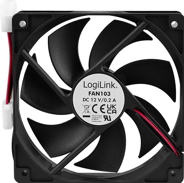 Immagine prodotto LogiLink Ventilatore della cassa, 120 x 120 x 25 mm, cuscinetto a strisciamento (120 mm, 1x)