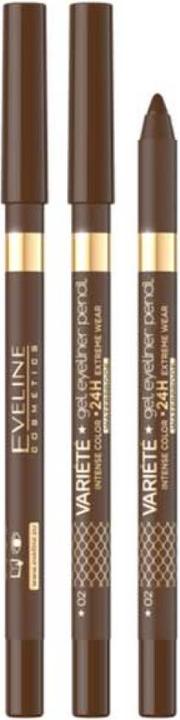 Actual product image Eveline Variete Gel Waterproof Eyeliner 02 Brown 9G (02 Brown)