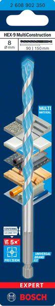 Actual product image Bosch Professional Zubehör EXPERT HEX-9 Multi Construction drill bit, 8 x 90 x 150 mm (1.0 - 8.0 mm)
