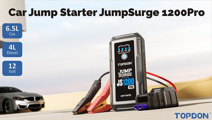 Immagine prodotto Viking JumpSurge 1200 PRO/10000mAh/corrente di uscita massima 1800A/2xUSB-A/USB-C/DC (1800 A, 10000 mAh)