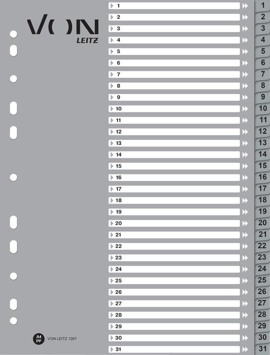 Produktbild von Register A4, 1-31