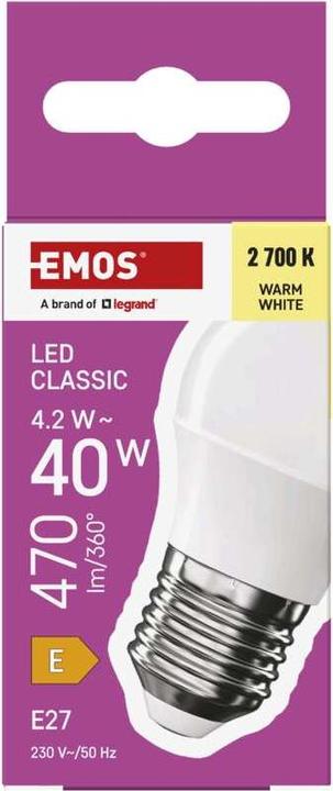 Produktbild Emos LED Lampe Classic Mini Globe (E27, 470 lm, 1 x)