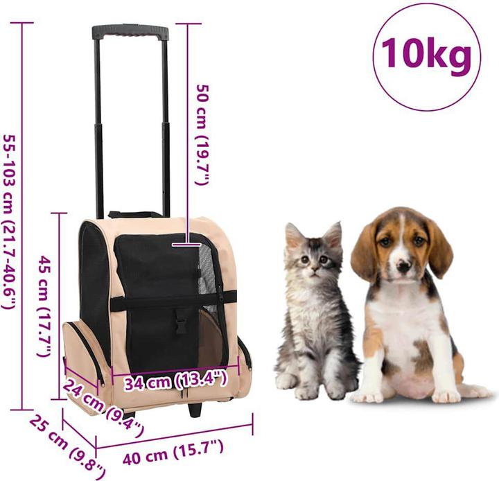 Produktbild vidaXL Haustier-Trolley (Katze, Faltbar)