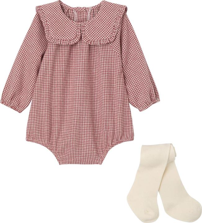 Produktbild Vertbaudet Baby-Set: Kurzoverall & Strumpfhose (74)