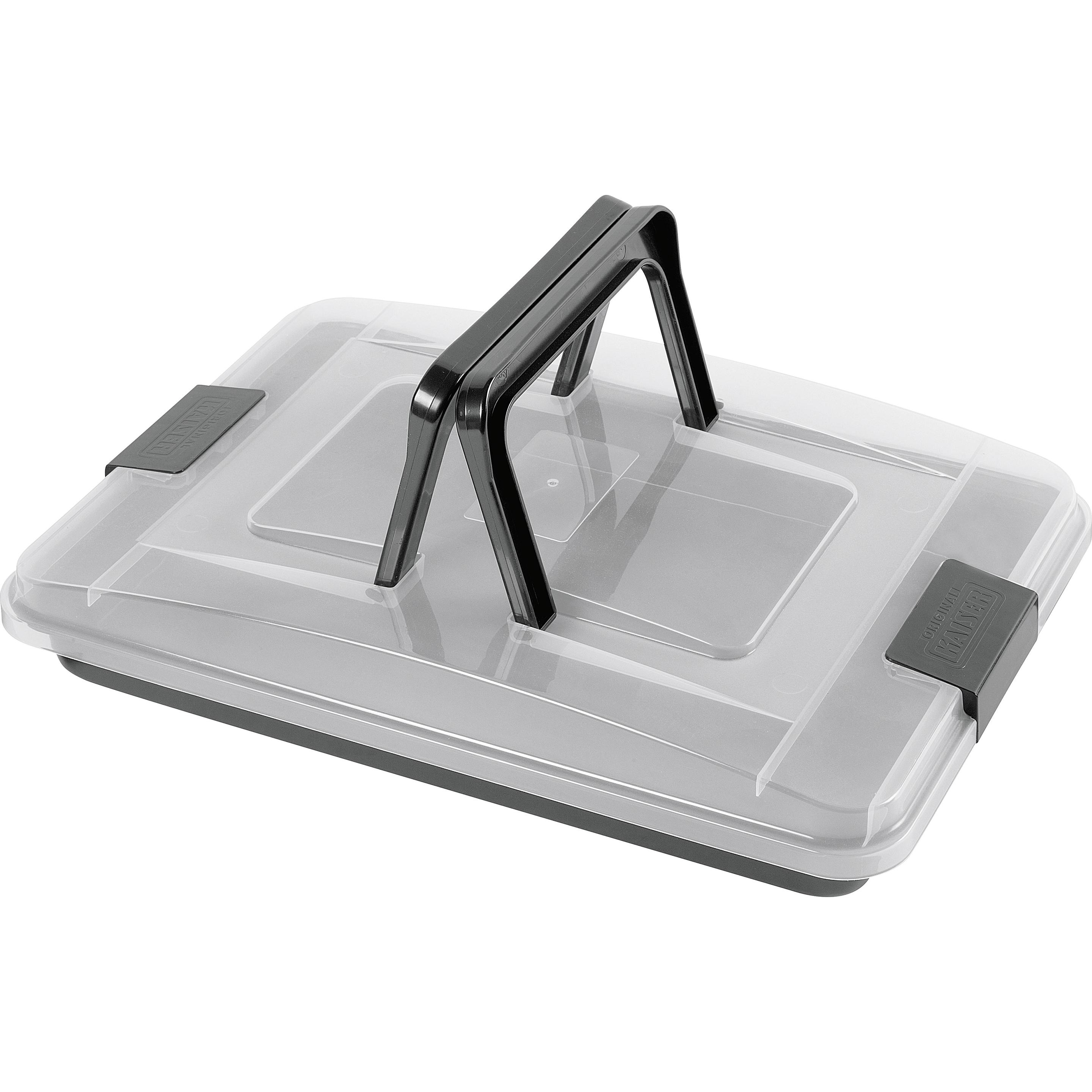 Kaiser Inspiration Kuchen-/ Backblech 42 x 29cm mit Transporthaube, Backform, Schwarz