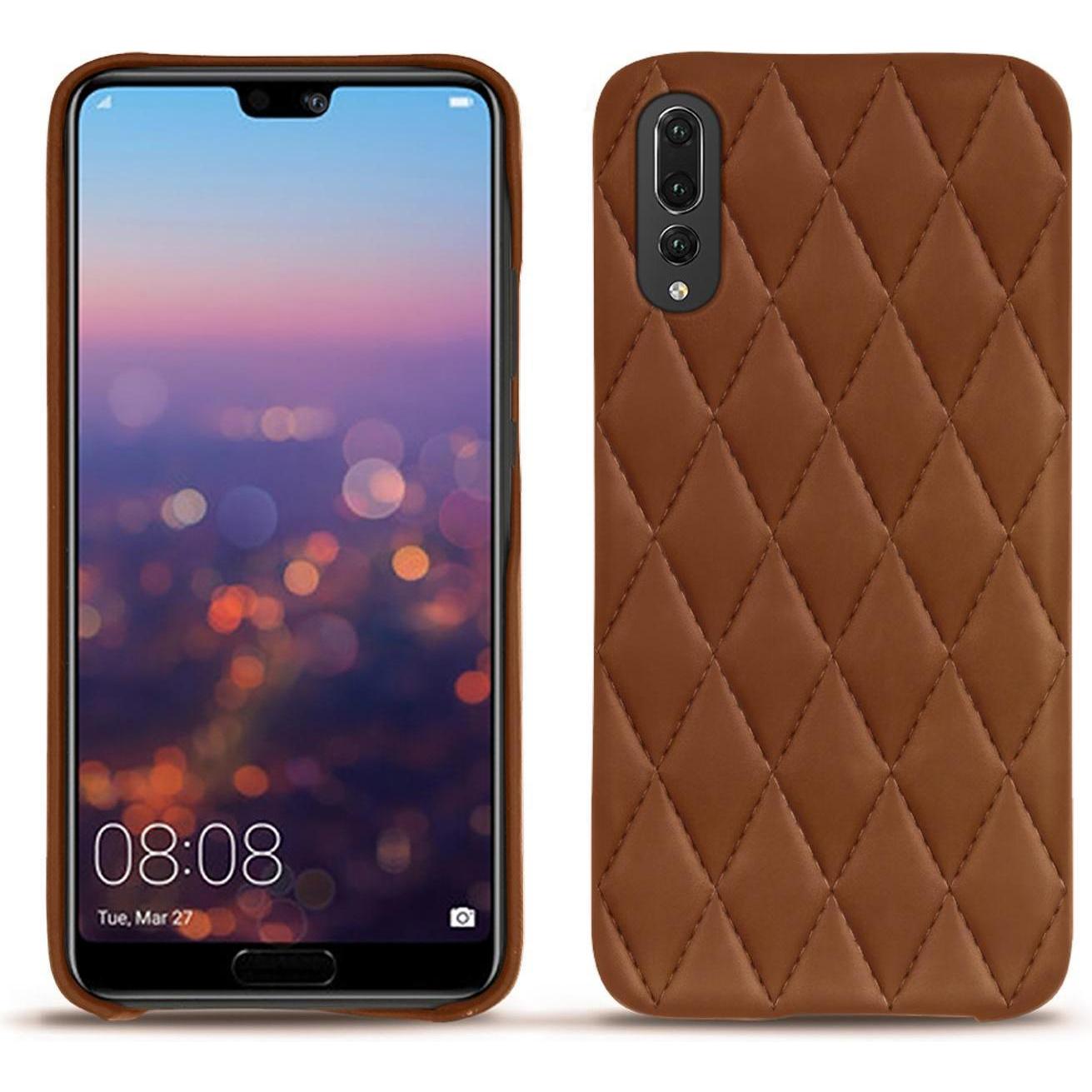 Noreve Lederschutzhülle (Huawei P20 Pro), Smartphone Hülle, Braun