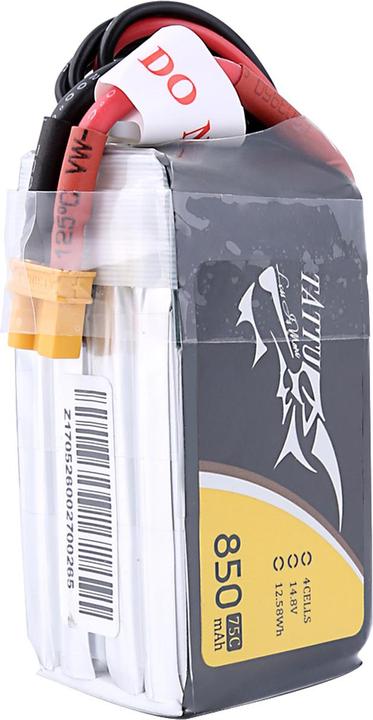 Produktbild Tattu RC-Akku LiPo 850 mAh 14.8 V 75C (14.80 V, 850 mAh)