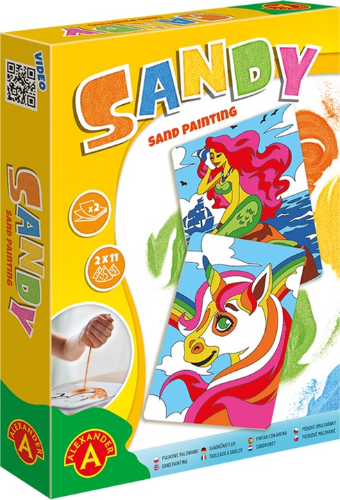 Selecta Spielzeug Sandy Sand Painting Einhorn und Meerjungfrau