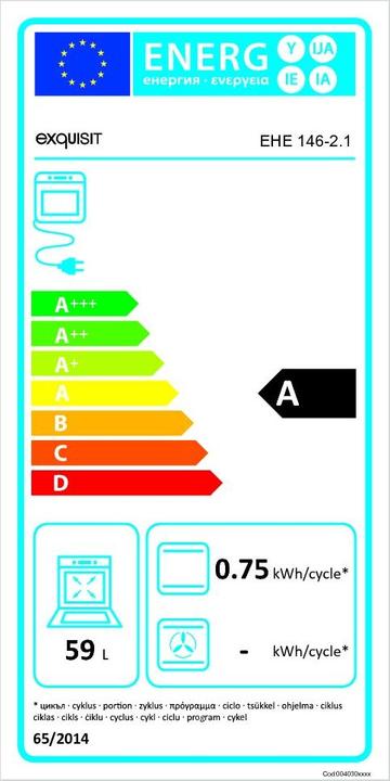 Energy Label Exquisit EHE146-2.1 set