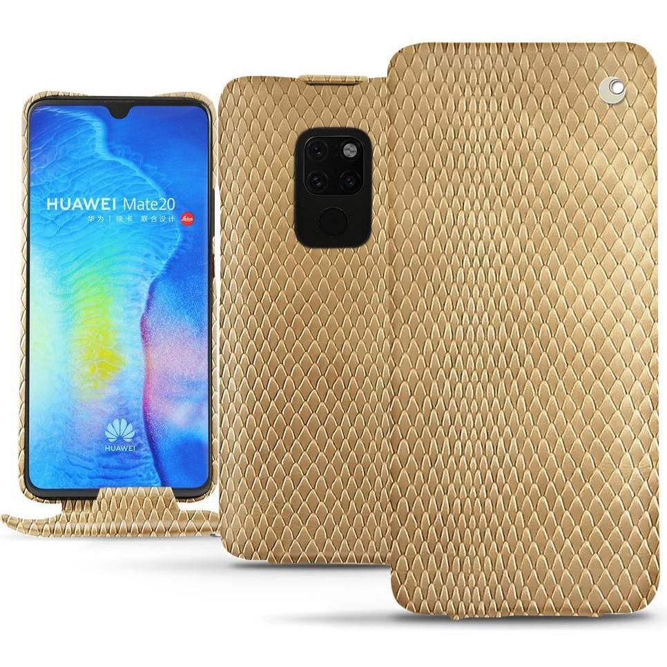 Noreve Lederschutzhülle vertikal (Huawei Mate 20), Smartphone Hülle, Beige