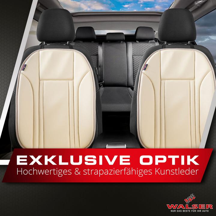 Actual product image Walser Ravenna beige faux leather seat cover