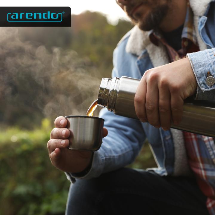 Produktbild Arendo Thermobecher 0,7l Edelstahl, doppelwandig isoliert, auslaufsicher, vakuumisoliert, 12h/24h warm/kalt