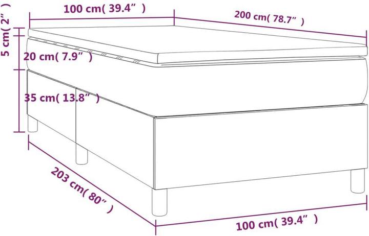 Image du produit vidaXL Boxspringbett (100 x 200 cm)