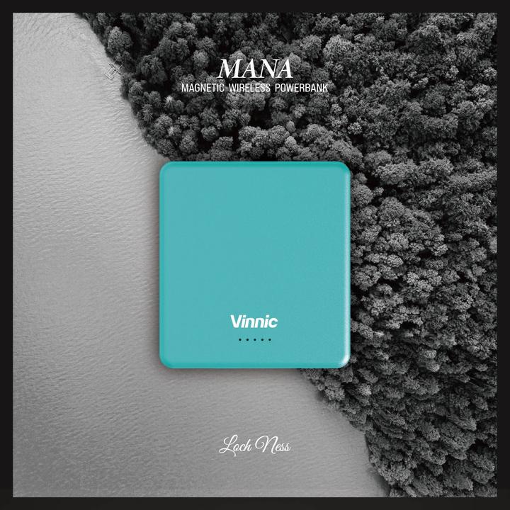 Produktbild Vinnic MANA Magnetic Wireless Powerbank 8.000mAh, blue (8000 mAh, 20 W, 30800 Wh)