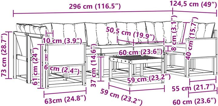 Produktbild vidaXL Outdoor-Sofagarnitur