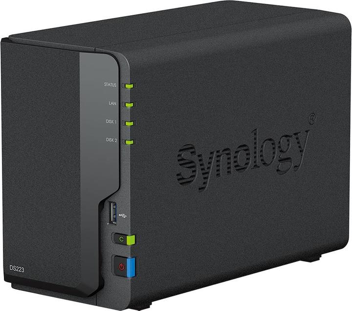 Actual product image Synology DS223 2Bay 8TB NAS with 2x 4TB HAT3300-4T HDD (2 x 4 TB)