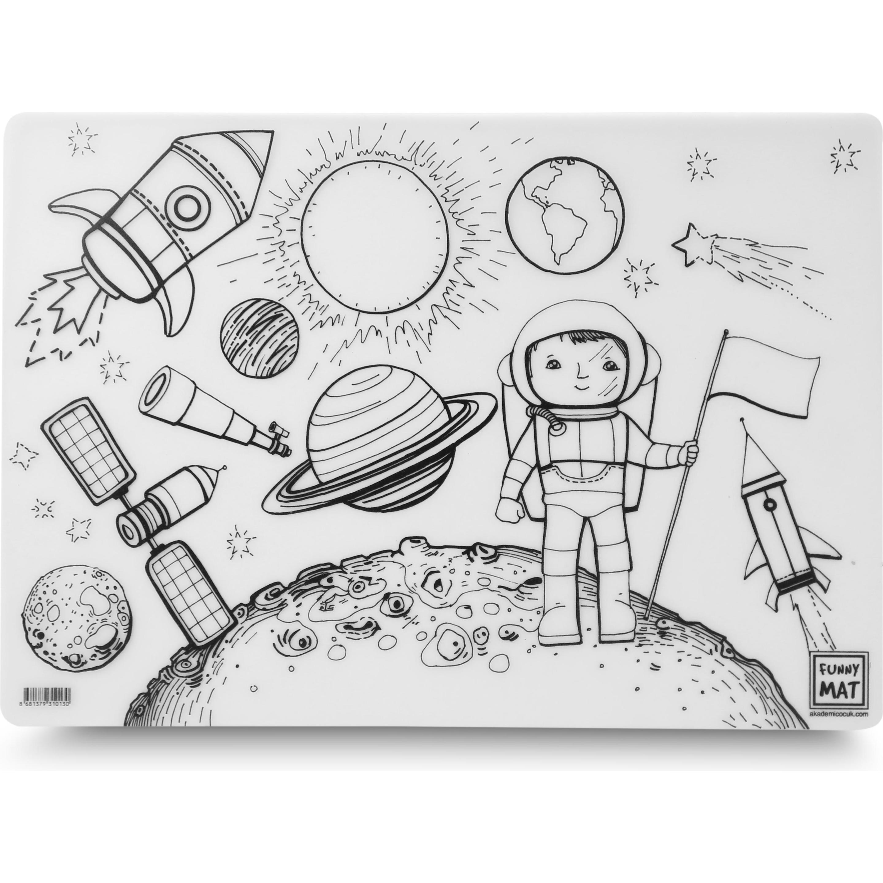 Funny Mat, Unterlage, Abwaschbare Malmatte Weltal (48 x 33.5 cm)